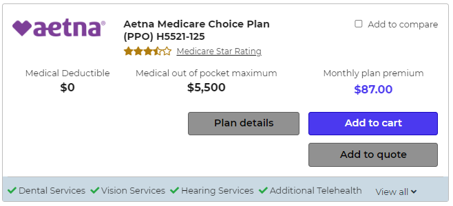 Aetna PPO Advantage plan in Los Angeles