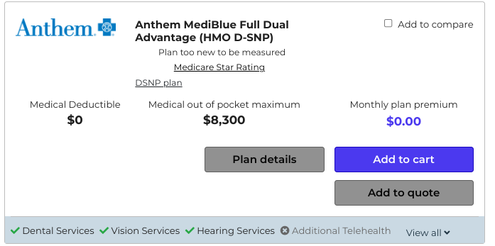 anthem's dual eligible medi medi plan in Los Angeles