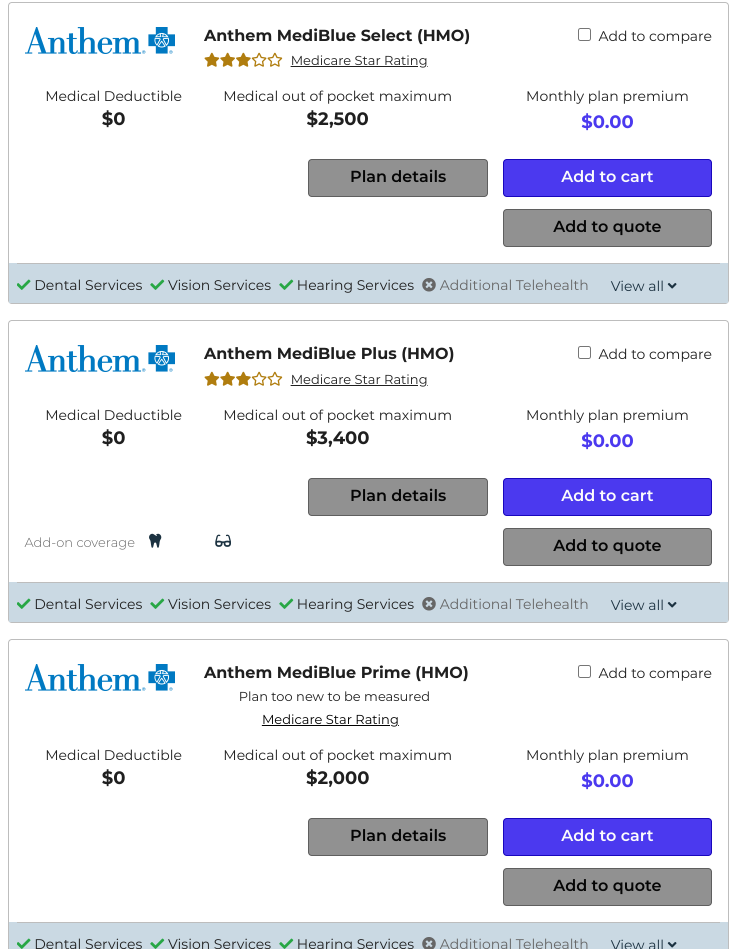 quote anthem advantage plans in san diego