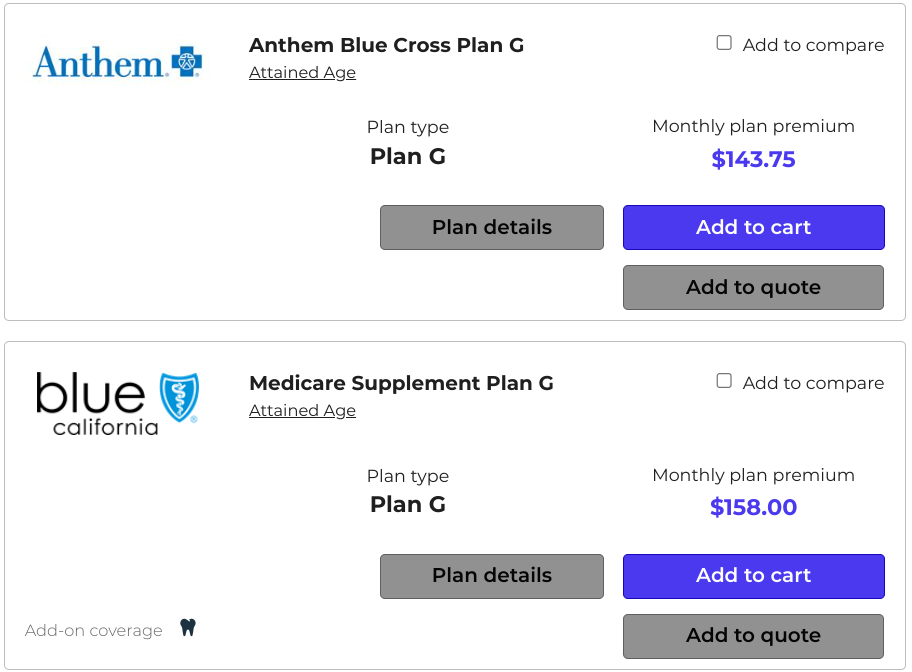quote anthem and blue shield medigap in los angeles