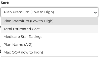 how to filter advantage plans for california