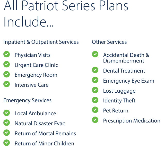imglobal patriot travel medical plans