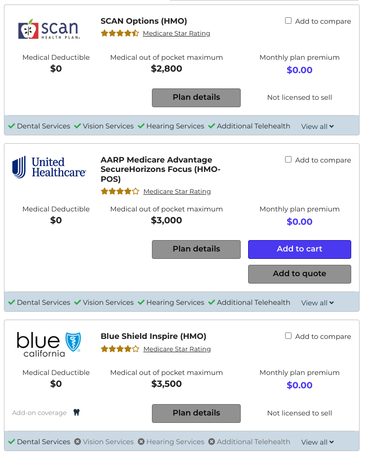 bay area top advantage plans