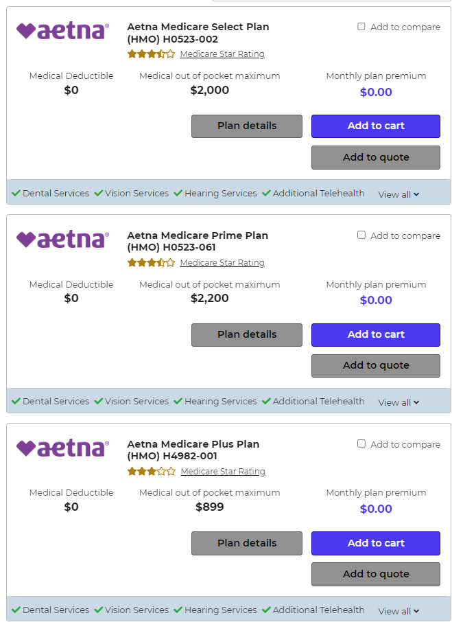 quote aetna advantage plans in los angeles