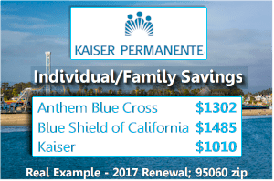 Santa Cruz residents comparing Kaiser individual and family health insurance plan savings options